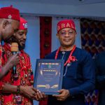 The President of Ohaneze Ndigbo receiving Award of “Onye Ndu Puru Iche”